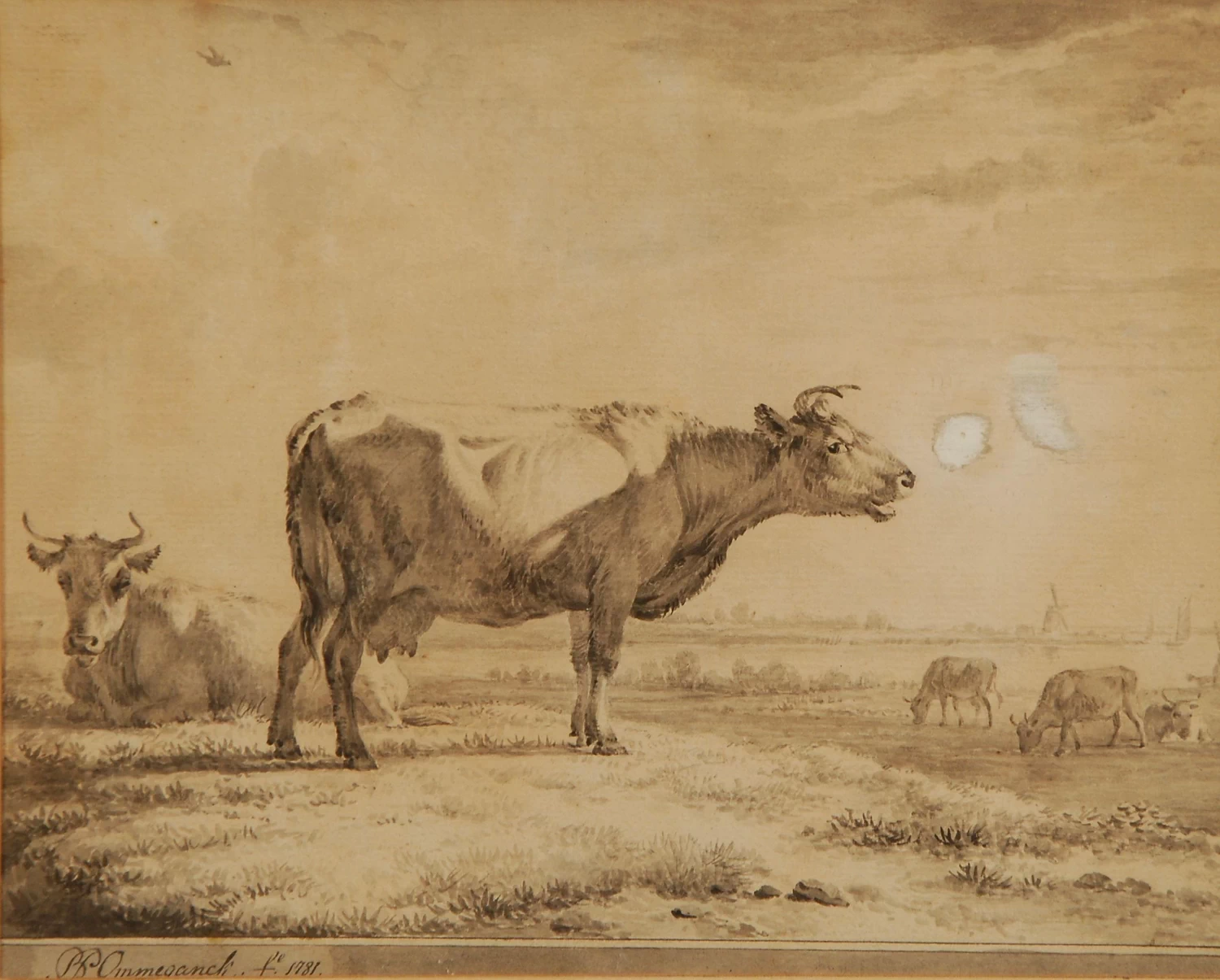Balthasar Ommeganck - Mucche al pascolo